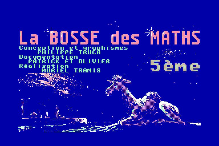 screenshot of the Amstrad CPC game Bosse des Maths 5eme (la) by GameBase CPC