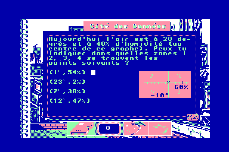 screenshot of the Amstrad CPC game Bosse des Maths 5eme (la) by GameBase CPC