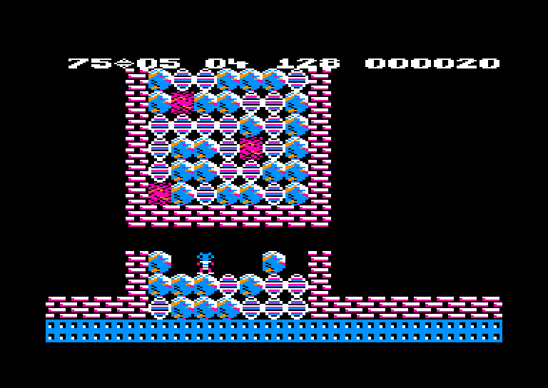 screenshot of the Amstrad CPC game Boulder Dash by GameBase CPC