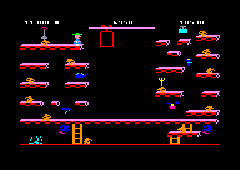 screenshot of the Amstrad CPC game Bounty Bob Strikes Back by GameBase CPC