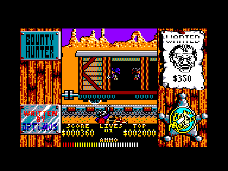 screenshot of the Amstrad CPC game Bounty Hunter (the) by GameBase CPC