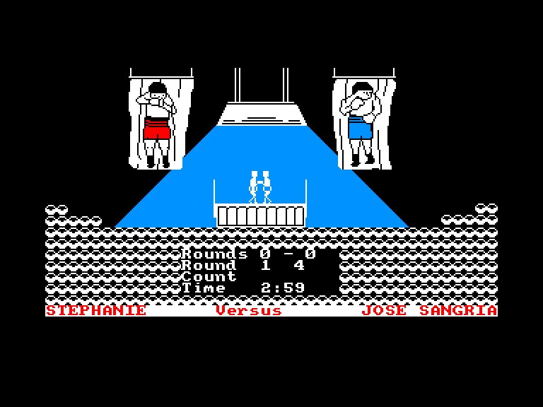 screenshot of the Amstrad CPC game Boxing manager by GameBase CPC