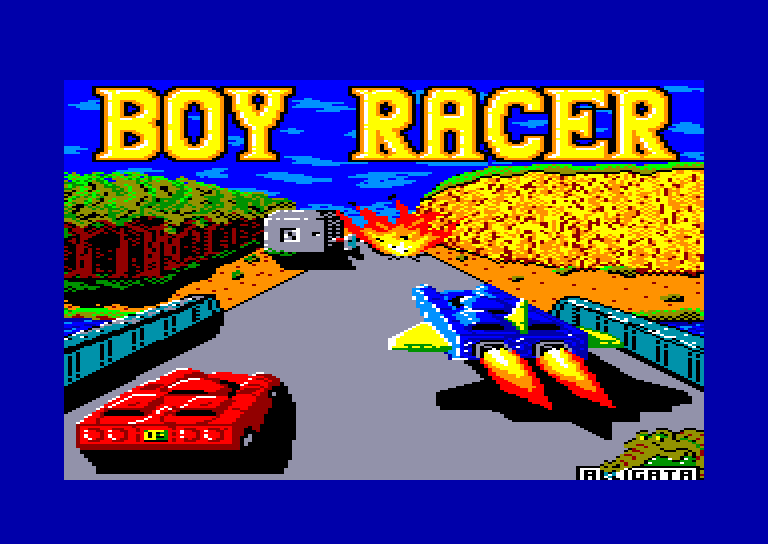 screenshot of the Amstrad CPC game Boy racer