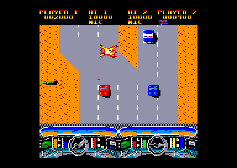 screenshot of the Amstrad CPC game Boy racer by GameBase CPC