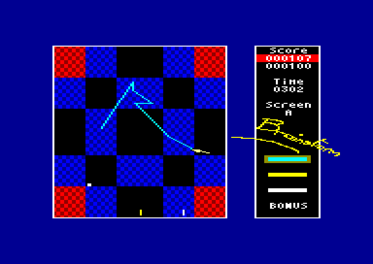 screenshot of the Amstrad CPC game Brainstorm by GameBase CPC