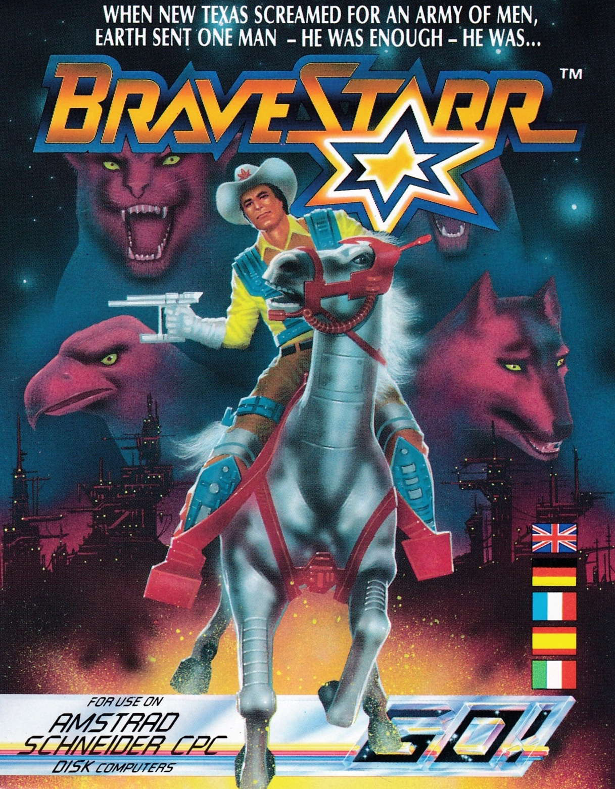 cover of the Amstrad CPC game Bravestarr  by GameBase CPC