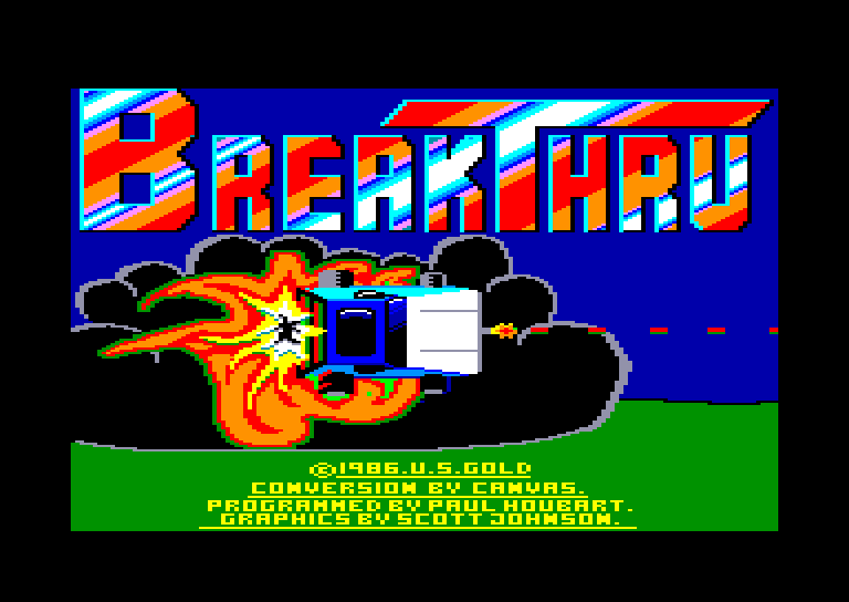 screenshot of the Amstrad CPC game Breakthru by GameBase CPC