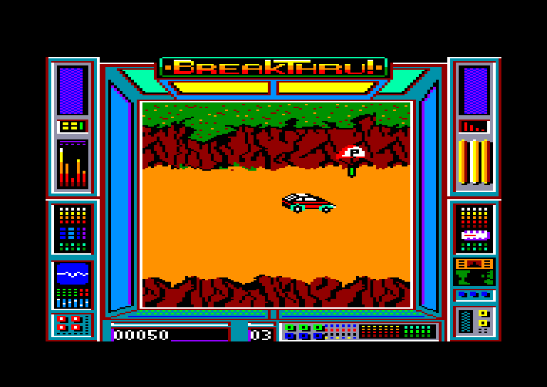 screenshot of the Amstrad CPC game Breakthru by GameBase CPC
