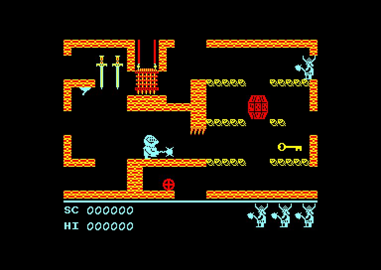 screenshot of the Amstrad CPC game Brian bloodaxe by GameBase CPC