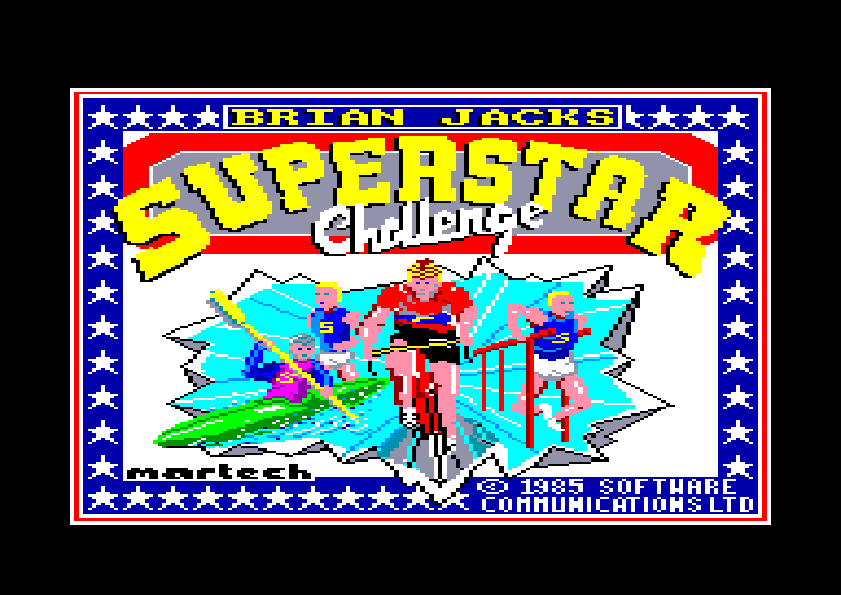 screenshot of the Amstrad CPC game Brian Jacks Superstar Challenge by GameBase CPC