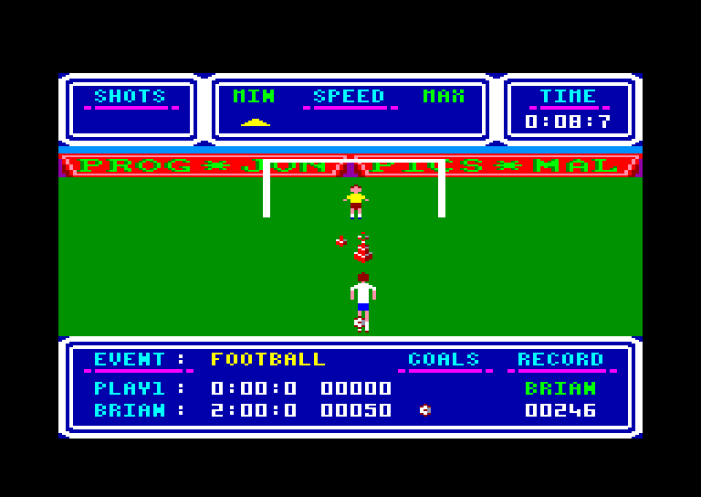 screenshot of the Amstrad CPC game Brian Jacks Superstar Challenge by GameBase CPC