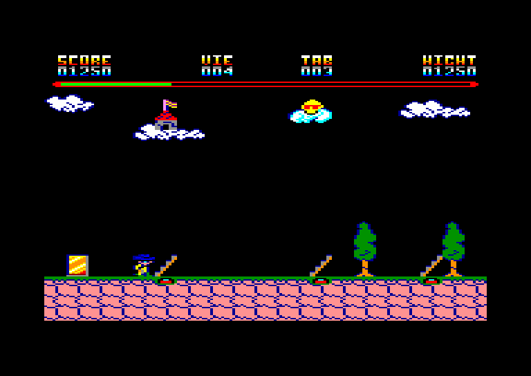 screenshot of the Amstrad CPC game Bricoland