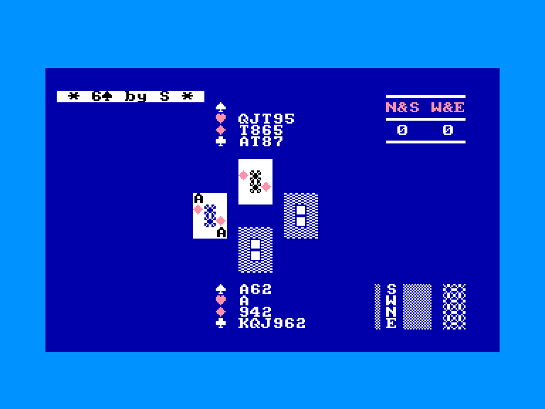 screenshot of the Amstrad CPC game Bridge Player by GameBase CPC