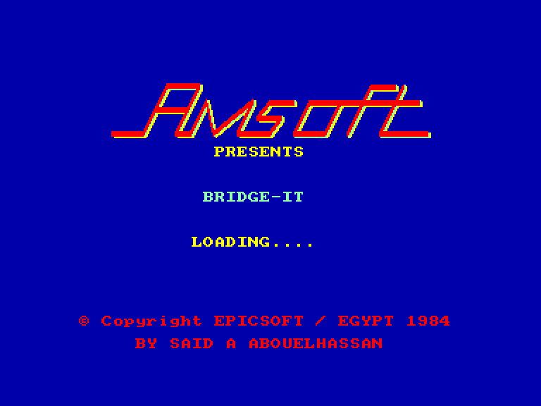 screenshot of the Amstrad CPC game Bridge-It by GameBase CPC