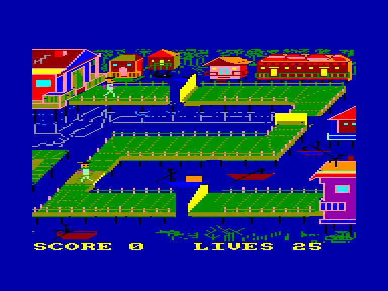 screenshot of the Amstrad CPC game Bridge-It by GameBase CPC