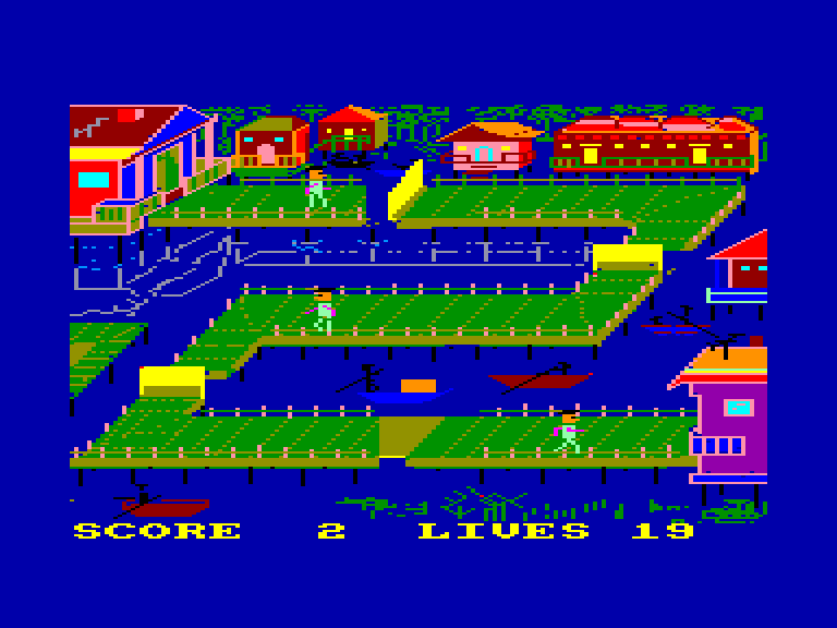 screenshot of the Amstrad CPC game Bridge-It by GameBase CPC