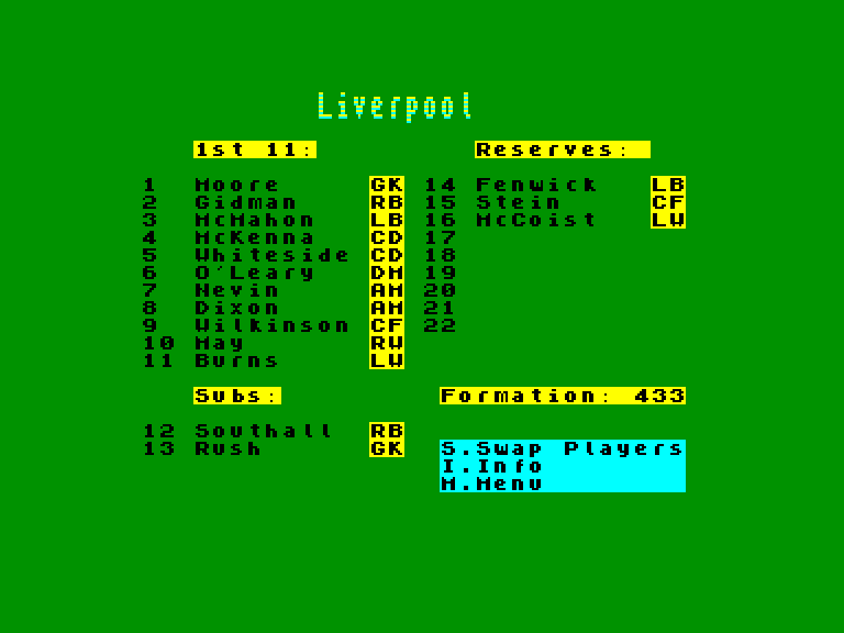 screenshot of the Amstrad CPC game British Super League by GameBase CPC