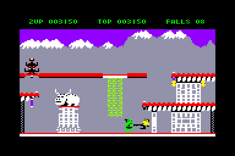 screenshot of the Amstrad CPC game Bruce Lee by GameBase CPC