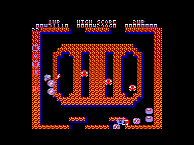 screenshot of the Amstrad CPC game Bubble Bobble by GameBase CPC