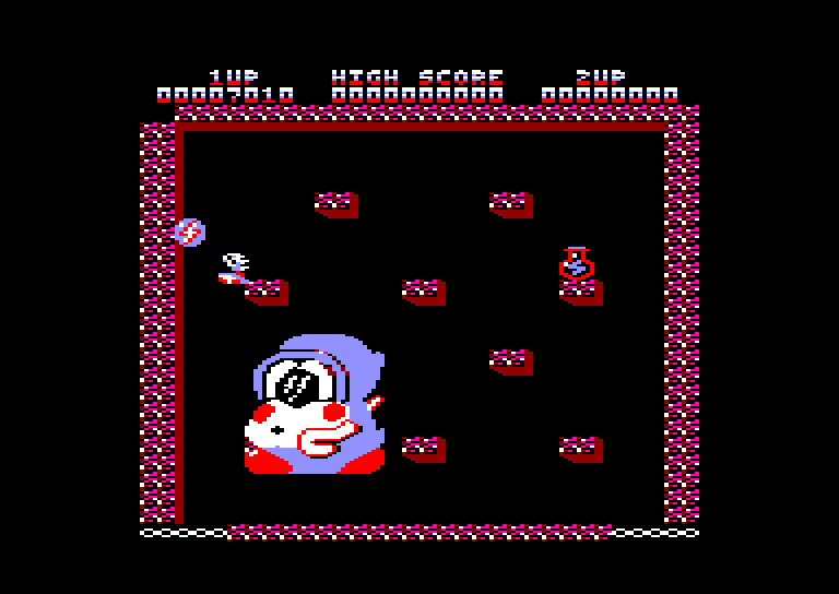 screenshot of the Amstrad CPC game Bubble Bobble by GameBase CPC