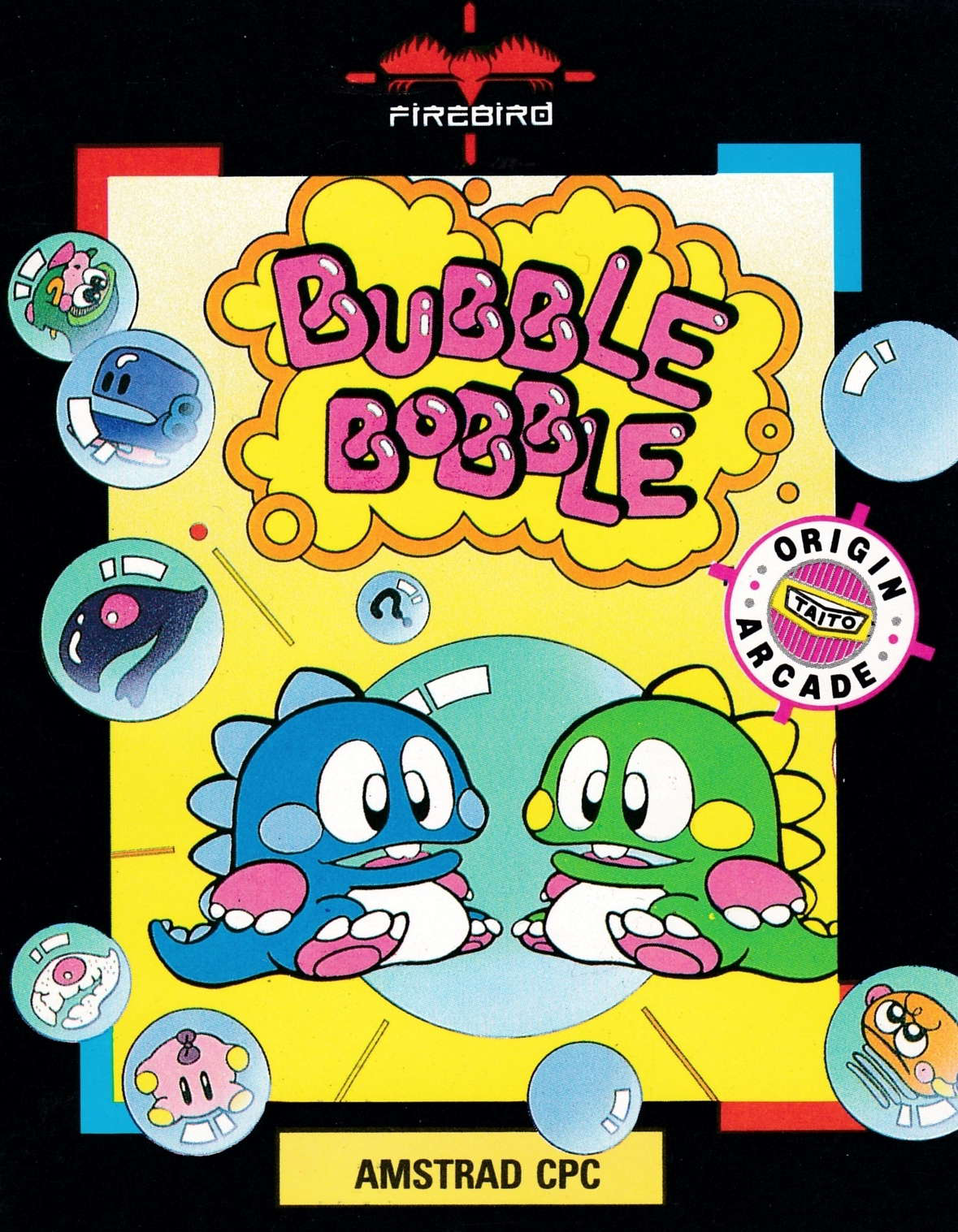 cover of the Amstrad CPC game Bubble Bobble  by GameBase CPC