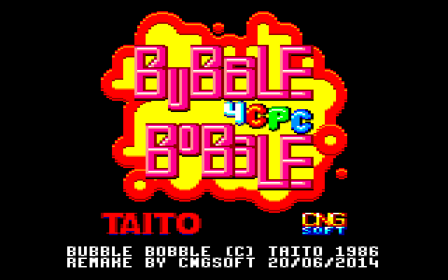 screenshot of the Amstrad CPC game Bubble Bobble 4 CPC by GameBase CPC