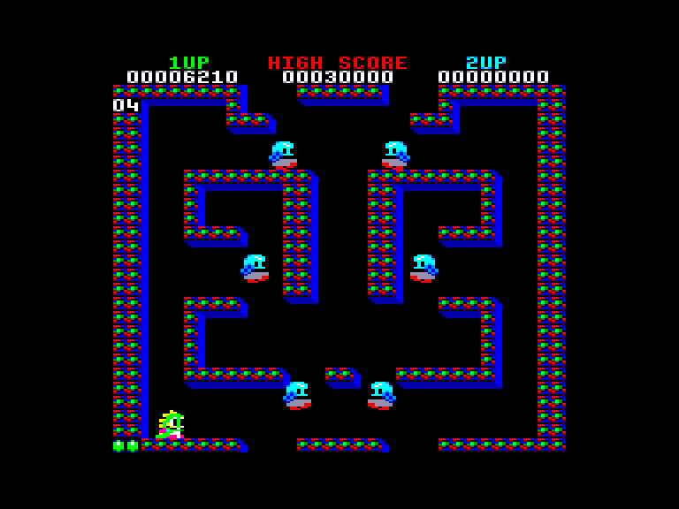 screenshot of the Amstrad CPC game Bubble Bobble 4 CPC by GameBase CPC