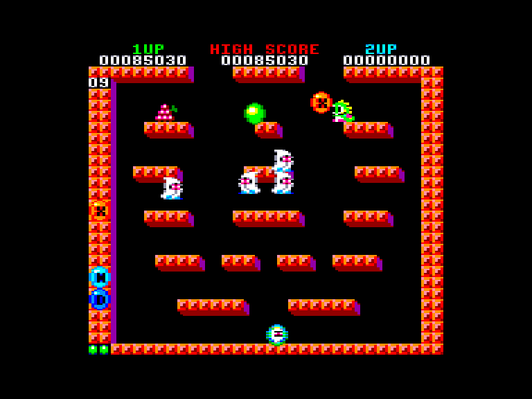 screenshot of the Amstrad CPC game Bubble Bobble 4 CPC by GameBase CPC