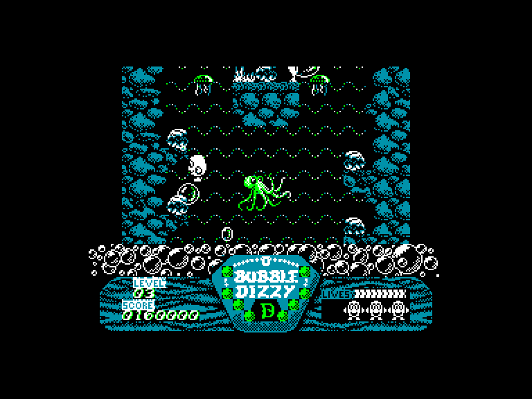 screenshot of the Amstrad CPC game Bubble Dizzy by GameBase CPC