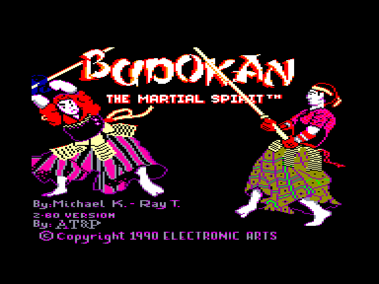screenshot of the Amstrad CPC game Budokan the Martial Spirit by GameBase CPC