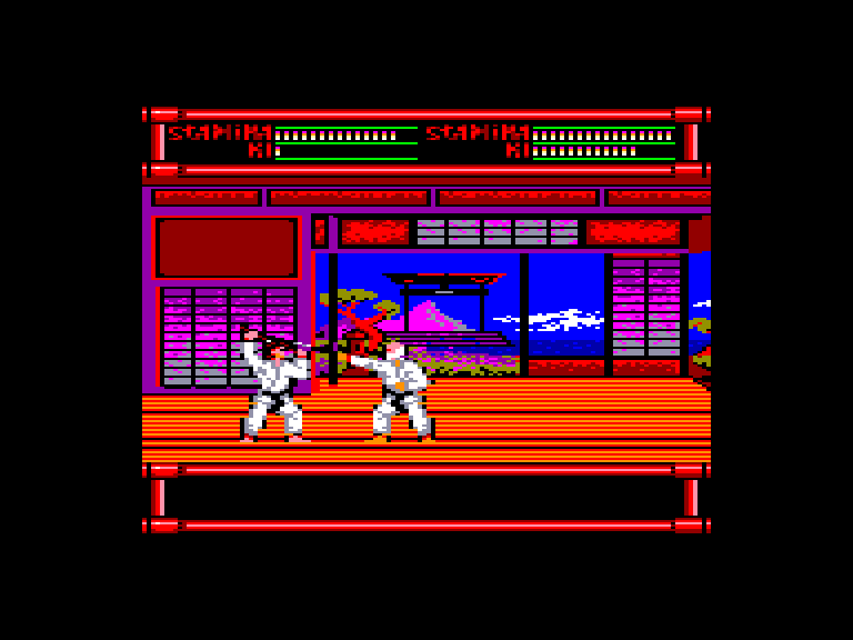 screenshot of the Amstrad CPC game Budokan the Martial Spirit by GameBase CPC