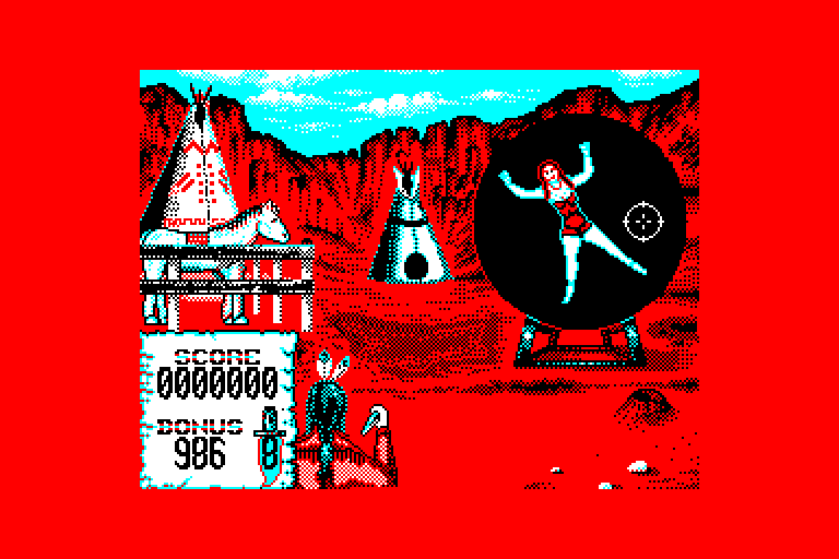 screenshot of the Amstrad CPC game Buffalo Bill's Rodeo Games by GameBase CPC