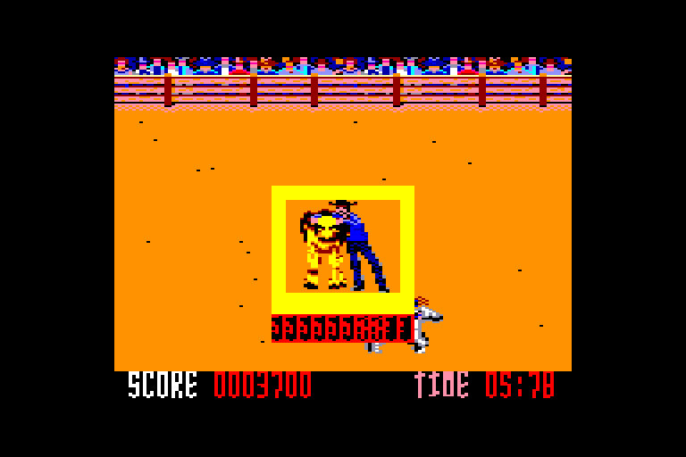 screenshot of the Amstrad CPC game Buffalo Bill's Rodeo Games by GameBase CPC