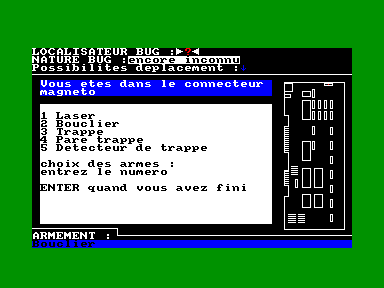 screenshot of the Amstrad CPC game Bugs buster by GameBase CPC