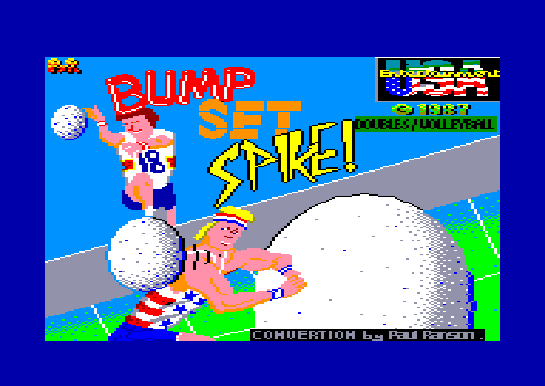 screenshot of the Amstrad CPC game Bump Set Spike by GameBase CPC