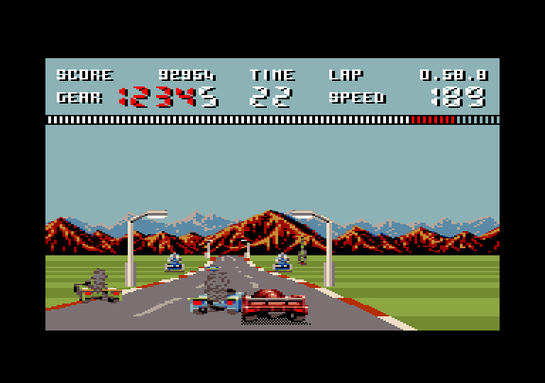 screenshot of the Amstrad CPC game Burnin' Rubber by GameBase CPC