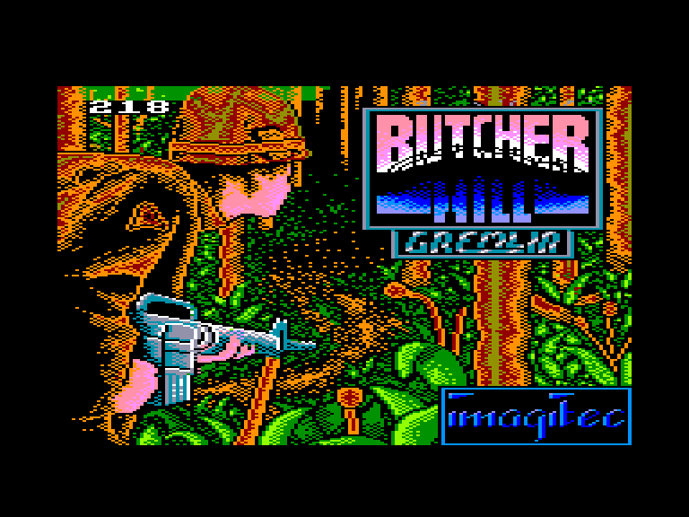 screenshot of the Amstrad CPC game Butcher hill by GameBase CPC