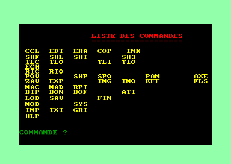 screenshot of the Amstrad CPC game C.A.O. by GameBase CPC