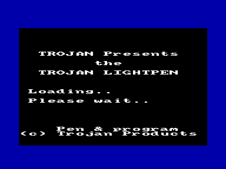 screenshot of the Amstrad CPC game Crayon Optique Trojan LP-1 by GameBase CPC
