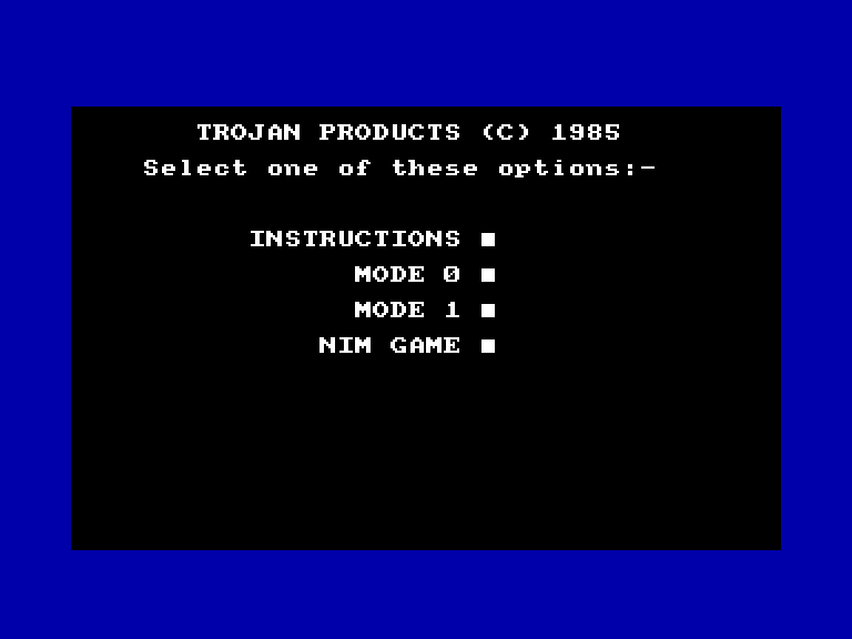 screenshot of the Amstrad CPC game Crayon Optique Trojan LP-1 by GameBase CPC