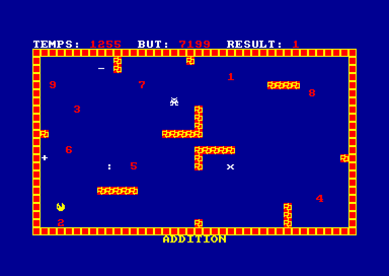 screenshot of the Amstrad CPC game Calcul Infernal by GameBase CPC