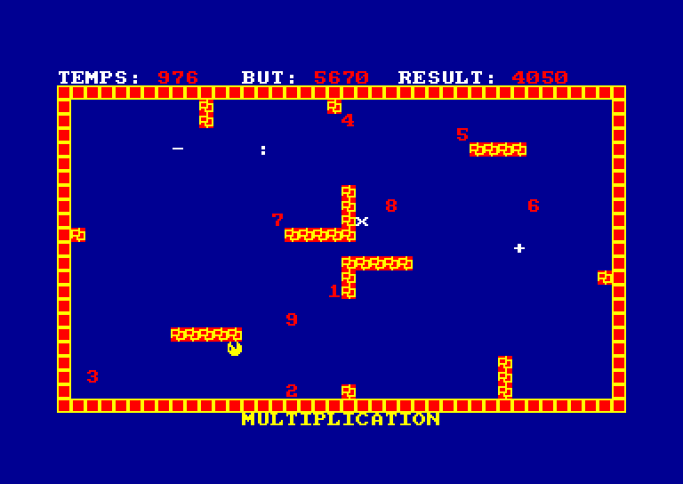 screenshot of the Amstrad CPC game Calcul Infernal by GameBase CPC