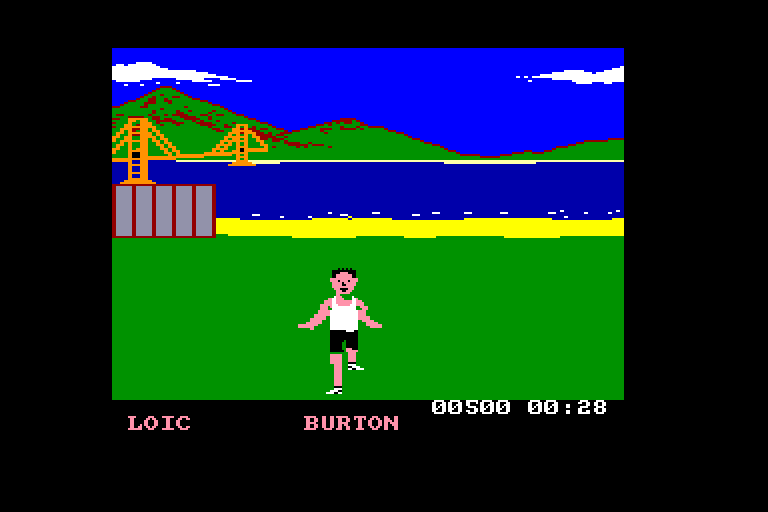 screenshot of the Amstrad CPC game California games by GameBase CPC