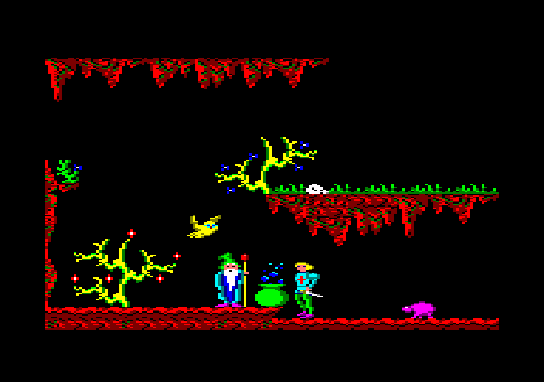 screenshot of the Amstrad CPC game Camelot warriors by GameBase CPC