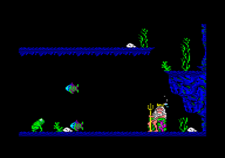 screenshot of the Amstrad CPC game Camelot warriors by GameBase CPC