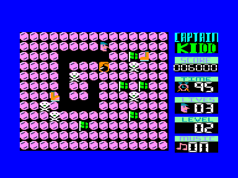 screenshot of the Amstrad CPC game Captain Kidd by GameBase CPC