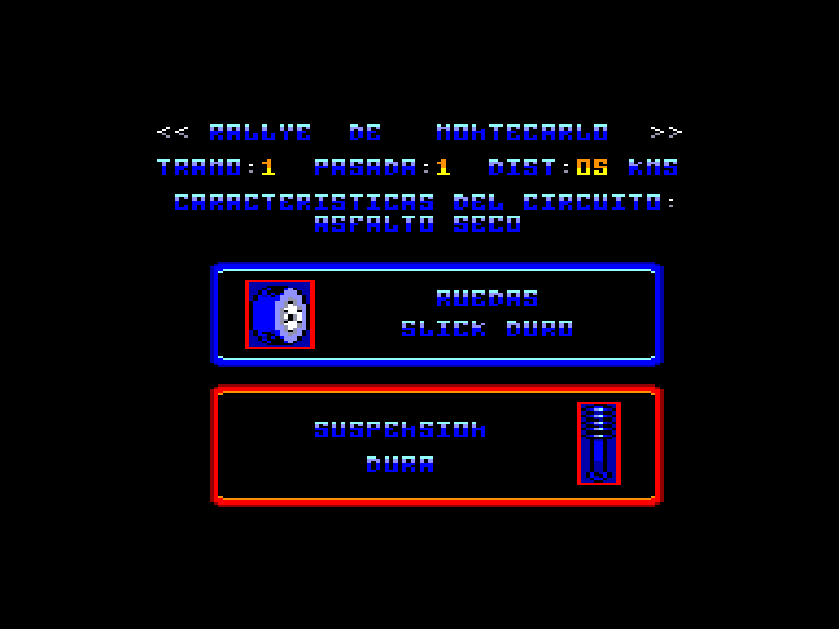 screenshot of the Amstrad CPC game Carlos Sainz by GameBase CPC