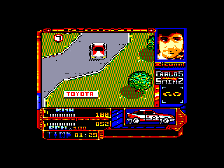 screenshot of the Amstrad CPC game Carlos Sainz by GameBase CPC