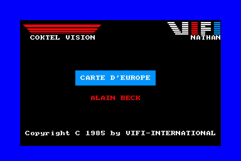 screenshot of the Amstrad CPC game Carte d'Europe by GameBase CPC