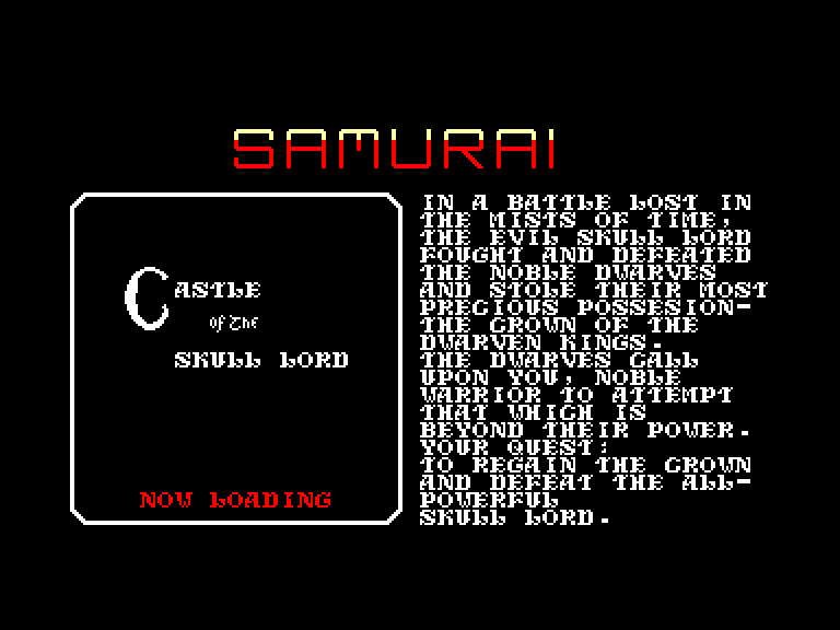 screenshot of the Amstrad CPC game Castle of the Skull Lord by GameBase CPC